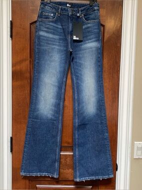The Kooples Womens Flared Low Rise Denim Jeans in French Sz 38/ US 6 NWT